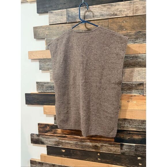 Gudrun Sjoden brown soft wool b button front vest size Small - Picture 3 of 8